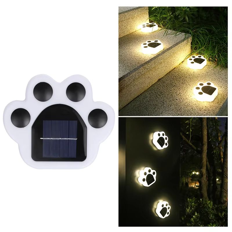 Solar Bear Paw Garden Lights Waterproof LED Outdoor Pathway Decor 7