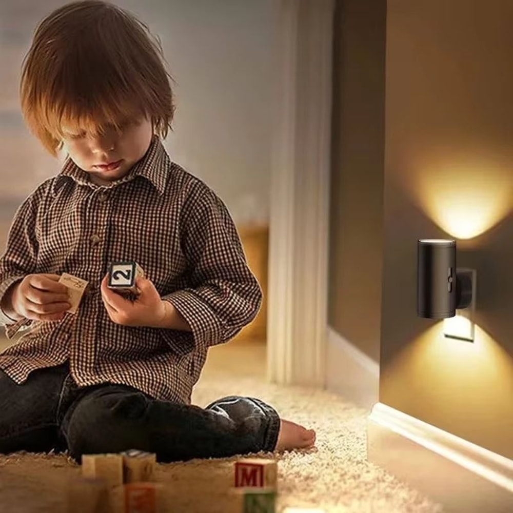 PlugIn LED Night Light Wall Sconce With Sensor And Dimmable Brightness 5