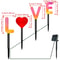 Solar Love Letter Ground Lights 4PCS Waterproof Romantic Garden Pathway Decor 5
