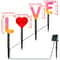 Solar Love Letter Ground Lights 4PCS Waterproof Romantic Garden Pathway Decor 6
