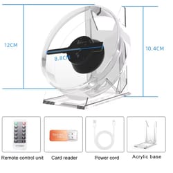 4.72in mini 3d hologram fan usb advertising display light