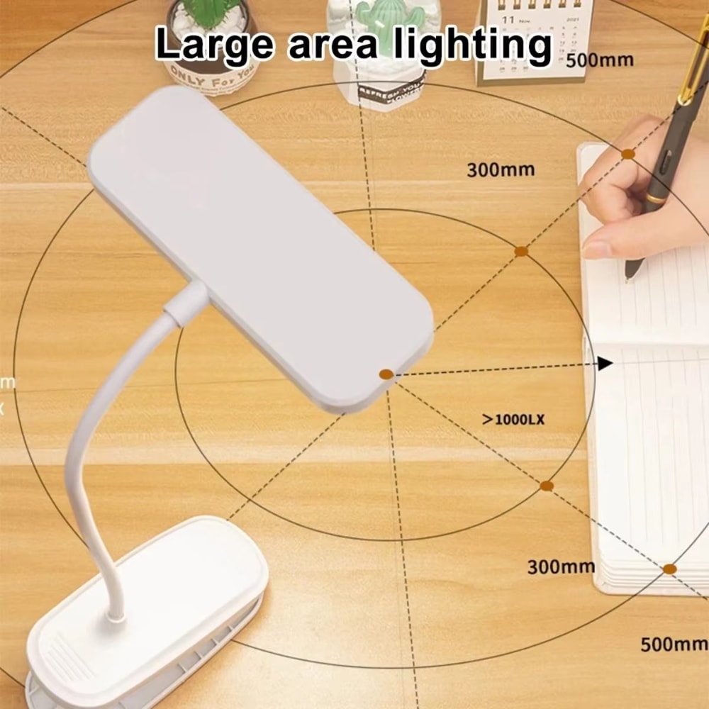 Rechargeable LED ClipOn Study Lamp For Dorm Desk Bedside And Reading 0
