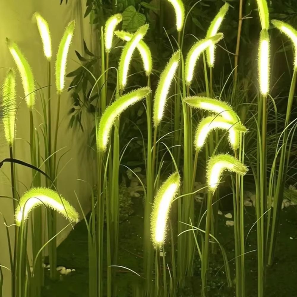 Solar Dog Tail Grass Garden Lights Waterproof LED Pathway Decor For Yard And Lawn 2