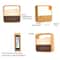 Rechargeable Wood Grain Alarm Clock Night Light Portable Bedside Lamp For Sleep And Travel 4