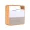 Rechargeable Wood Grain Alarm Clock Night Light Portable Bedside Lamp For Sleep And Travel 6