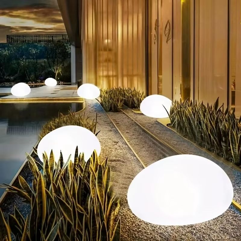 Solar Cobblestone Garden Light Waterproof LED Rock Lamp For Yard Lawn And Pathway Decor 1