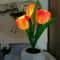 LED Tulip Night Light Bouquet Romantic Battery Powered Bedside Flower Lamp 7