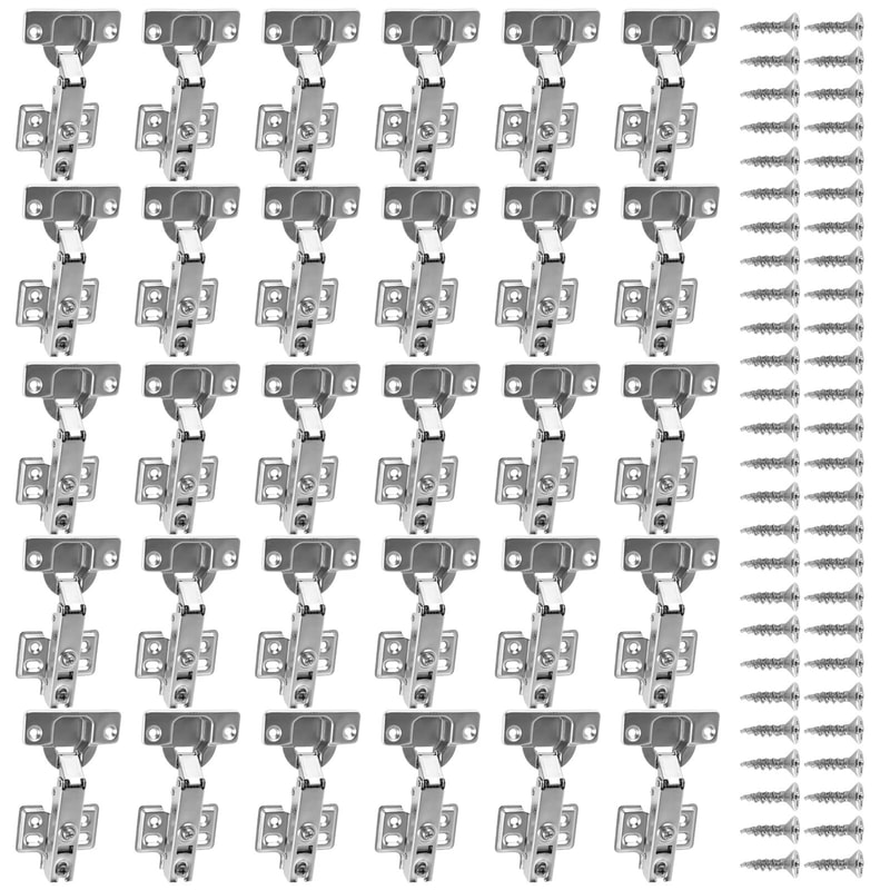 Soft Close Stainless Steel Cabinet Hinges Hydraulic Quiet Door Hinges Set 1020PCS 8
