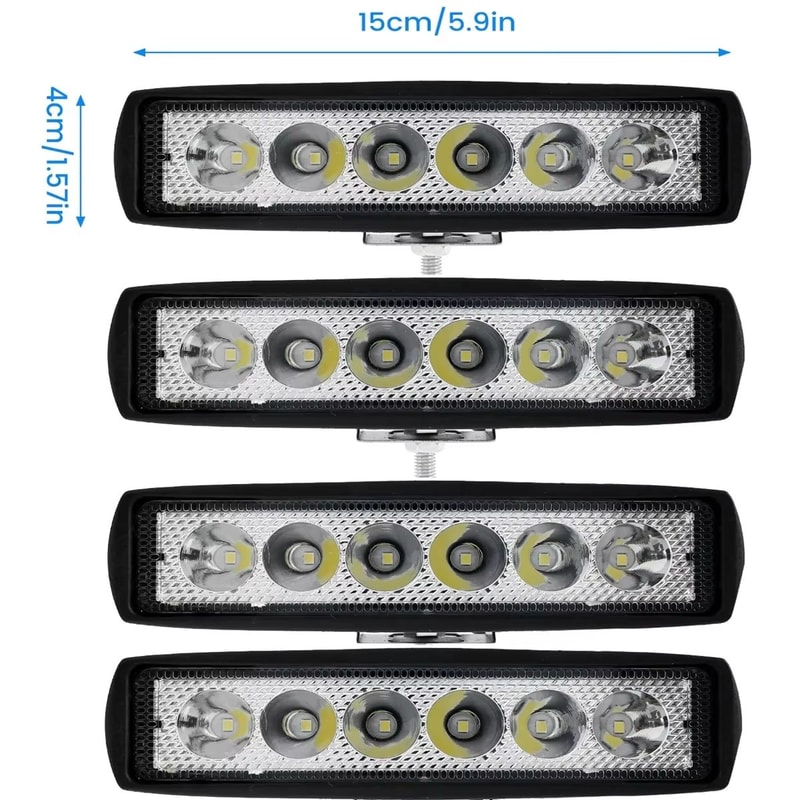 6000K LED Work Light Bar Waterproof Off Road Flood Spot Driving Light 124PCS 8