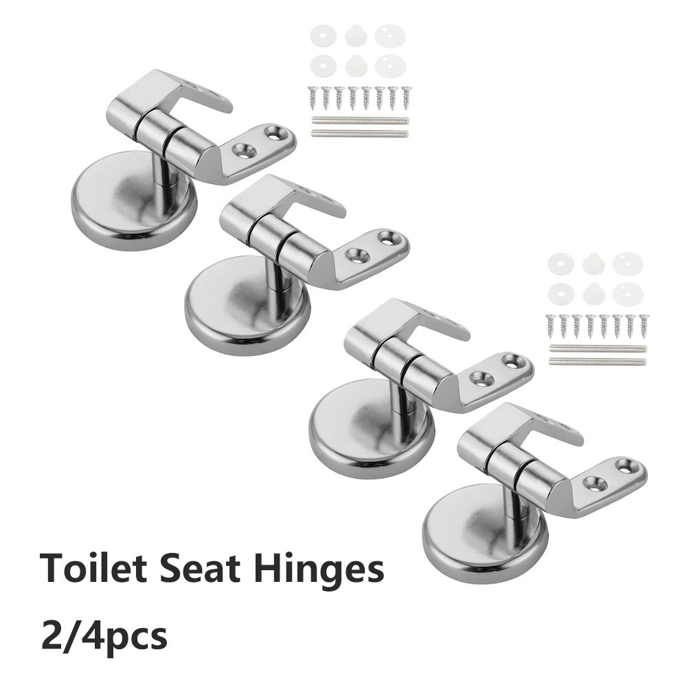 Universal Stainless Steel Toilet Seat Hinges Top Fix Replacement Kit 24PCS 0