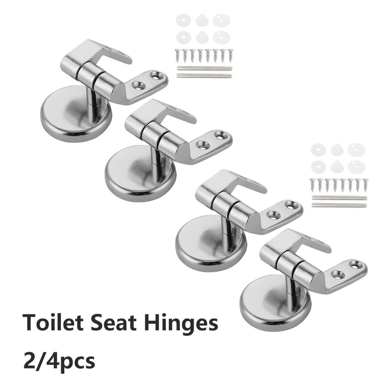 Universal Stainless Steel Toilet Seat Hinges Top Fix Replacement Kit 24PCS 0