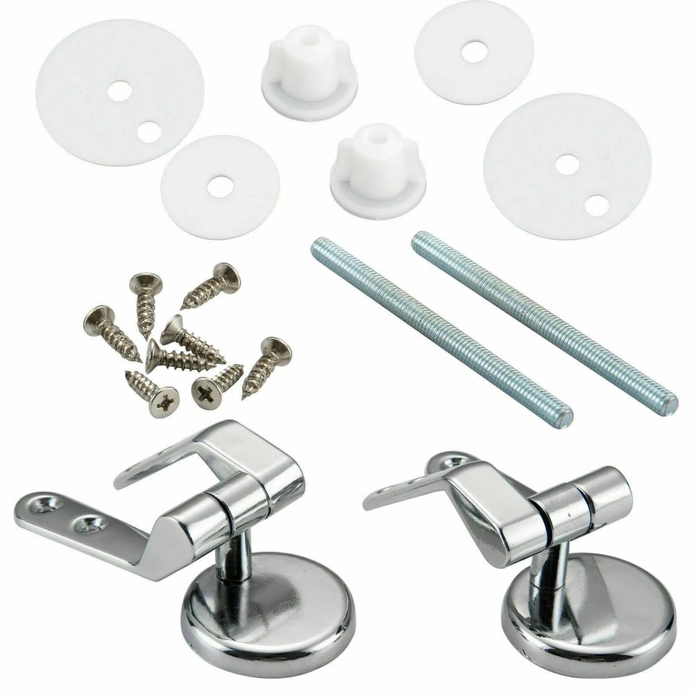 Universal Stainless Steel Toilet Seat Hinges Top Fix Replacement Kit 24PCS 2