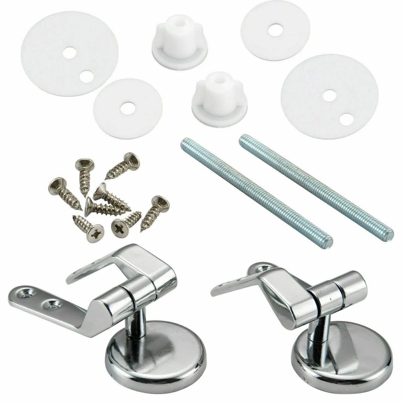 Universal Stainless Steel Toilet Seat Hinges Top Fix Replacement Kit 24PCS 2