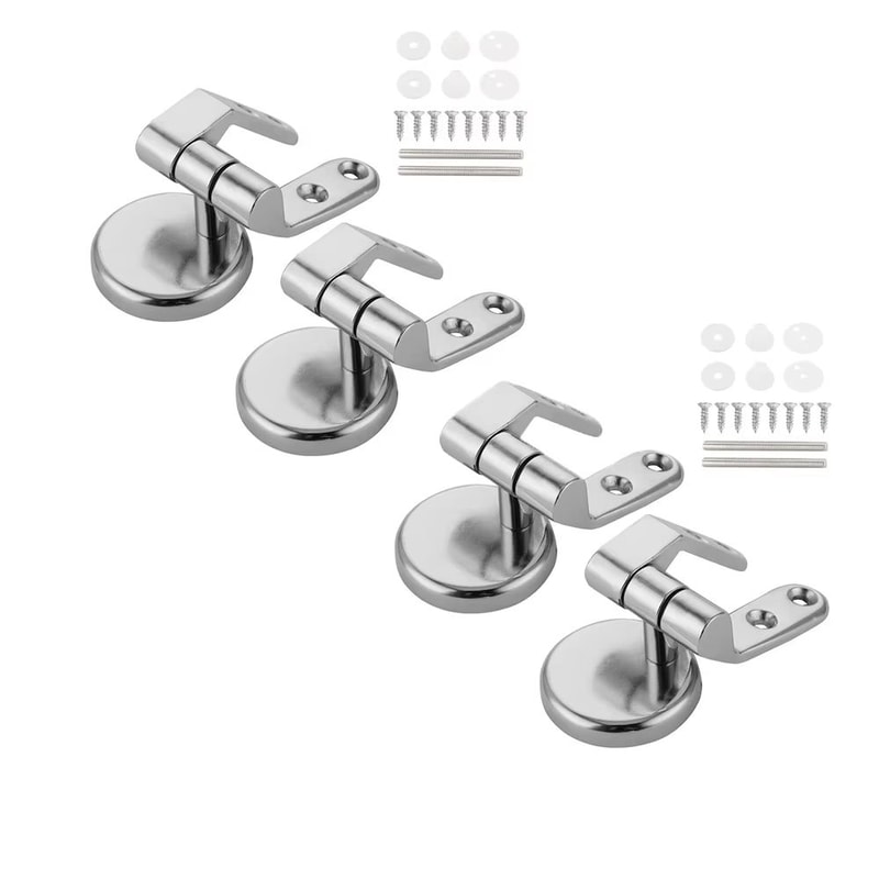 Universal Stainless Steel Toilet Seat Hinges Top Fix Replacement Kit 24PCS 6