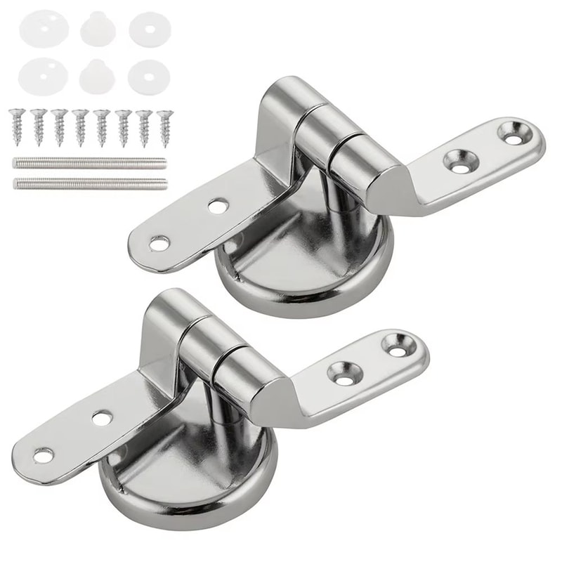 Universal Stainless Steel Toilet Seat Hinges Top Fix Replacement Kit 24PCS 7