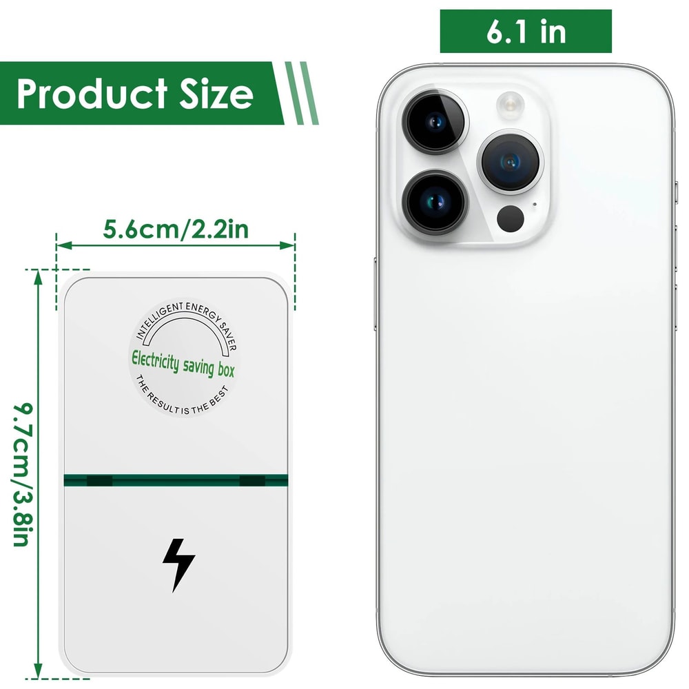 Smart Power Stabilizer Plug Energy Saving Device Voltage Protector Box 90V250V 2