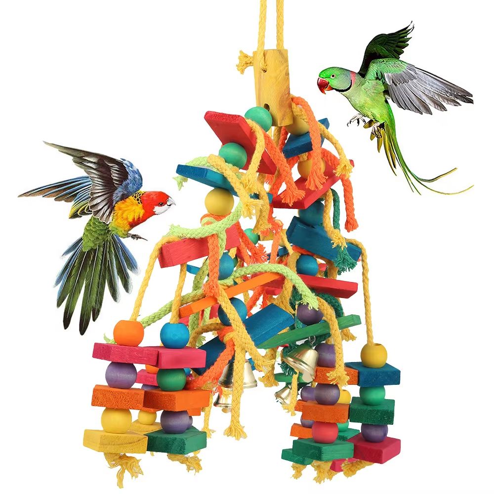 Cotton Rope Parrot Toy Hanging Chew And Climbing Bird Cage Toy For Lovebirds 1