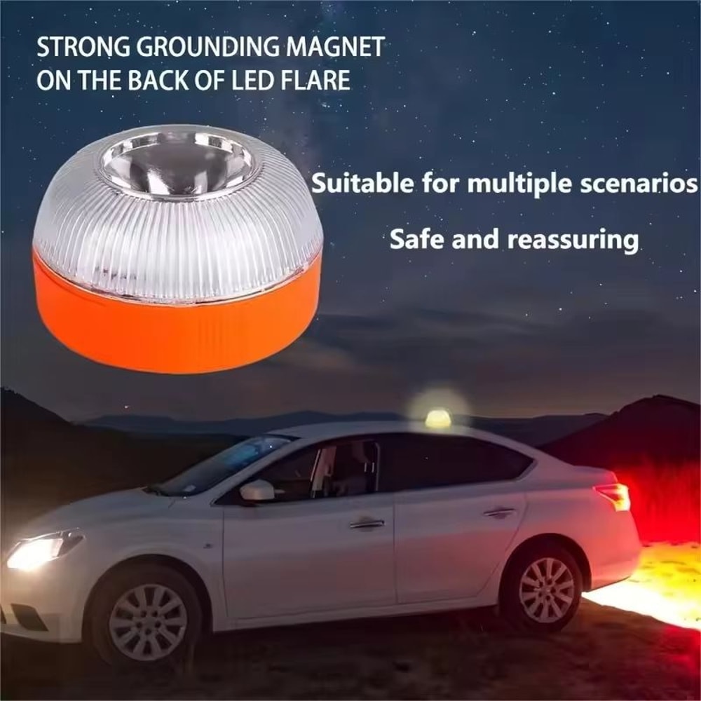V16 Magnetic Emergency Car Warning Light Battery Powered LED Strobe Beacon 3
