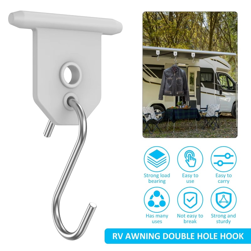 Heavy Duty SShaped RV Awning Hooks Metal Camping Light And Gear Hangers 10PCS 3
