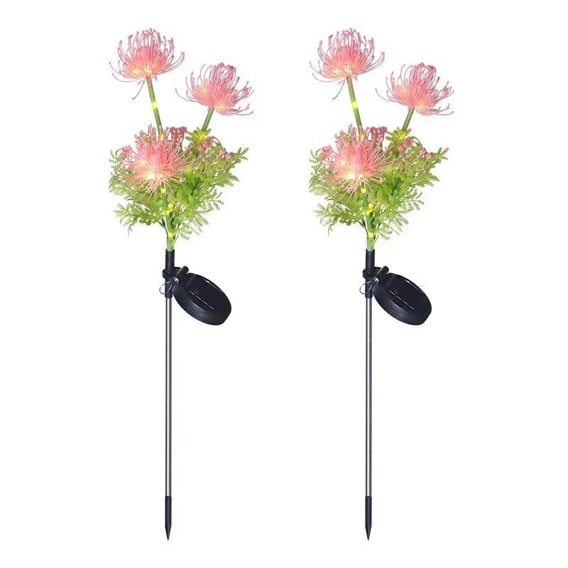 Solar Glowing Flower Garden Lights Waterproof Outdoor Decorative Yard Stakes 2