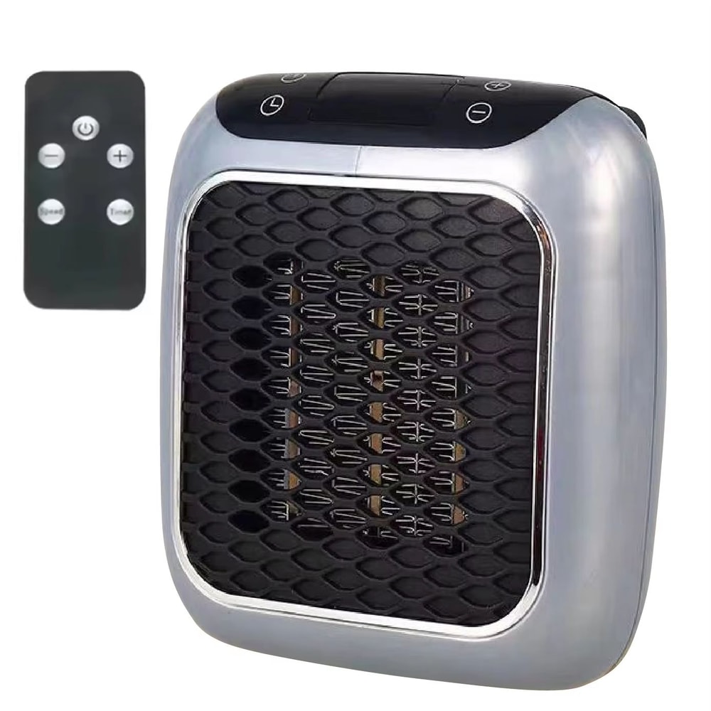 Mini Wall Mounted PTC Ceramic Heater With Remote Fast Heating Fan For Bathroom Home 6