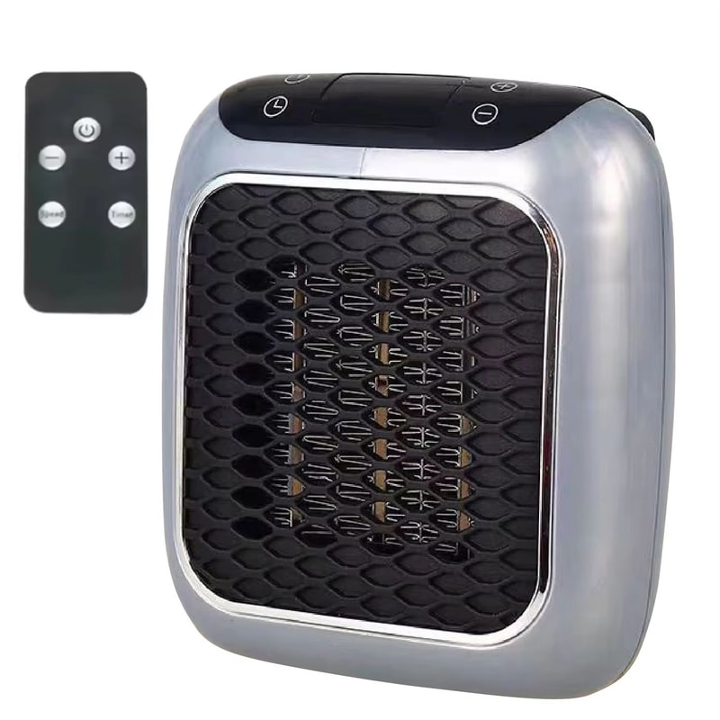 Mini Wall Mounted PTC Ceramic Heater With Remote Fast Heating Fan For Bathroom Home 6