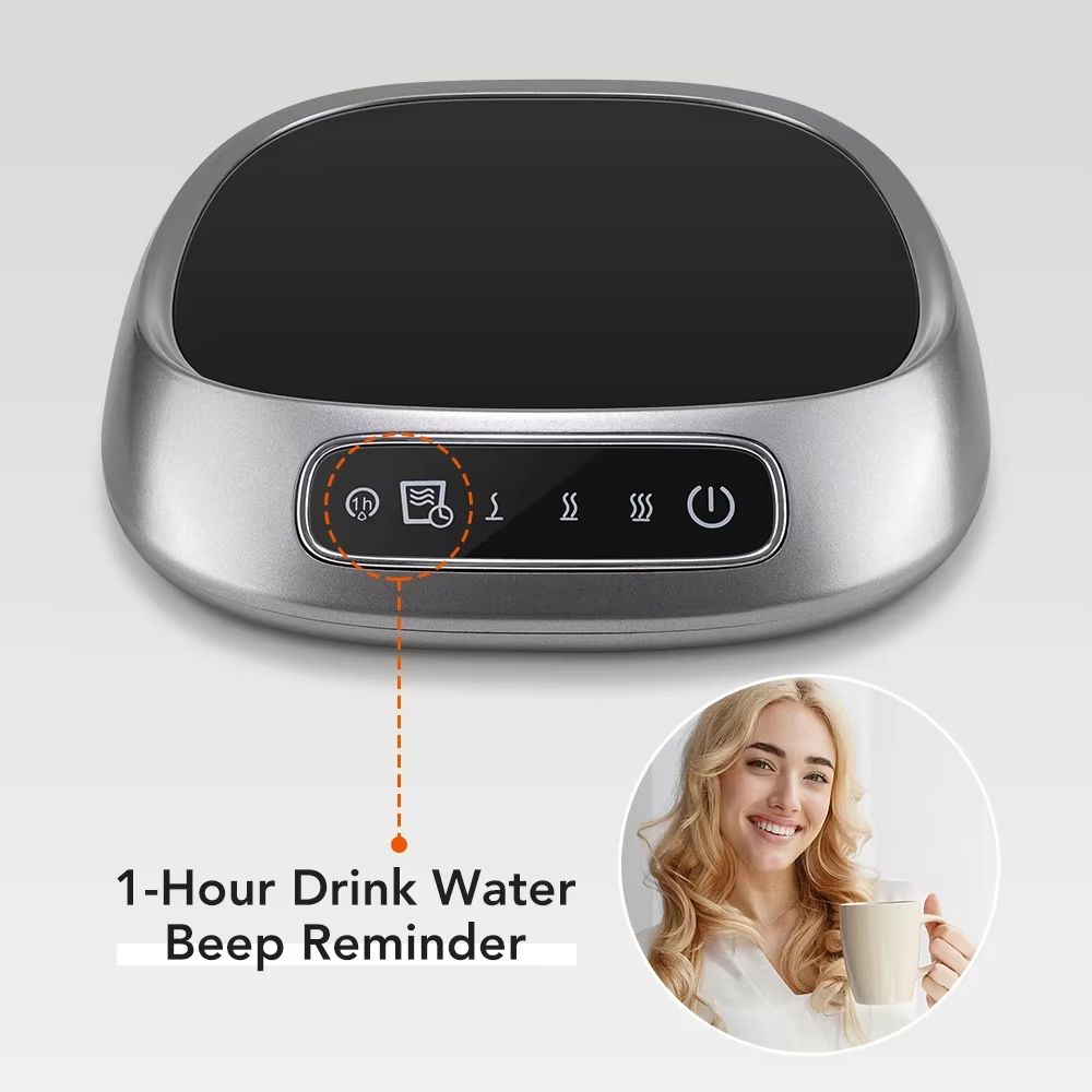 USB Coffee Mug Warmer Smart Heating Coaster With Voice Control For Desk 5