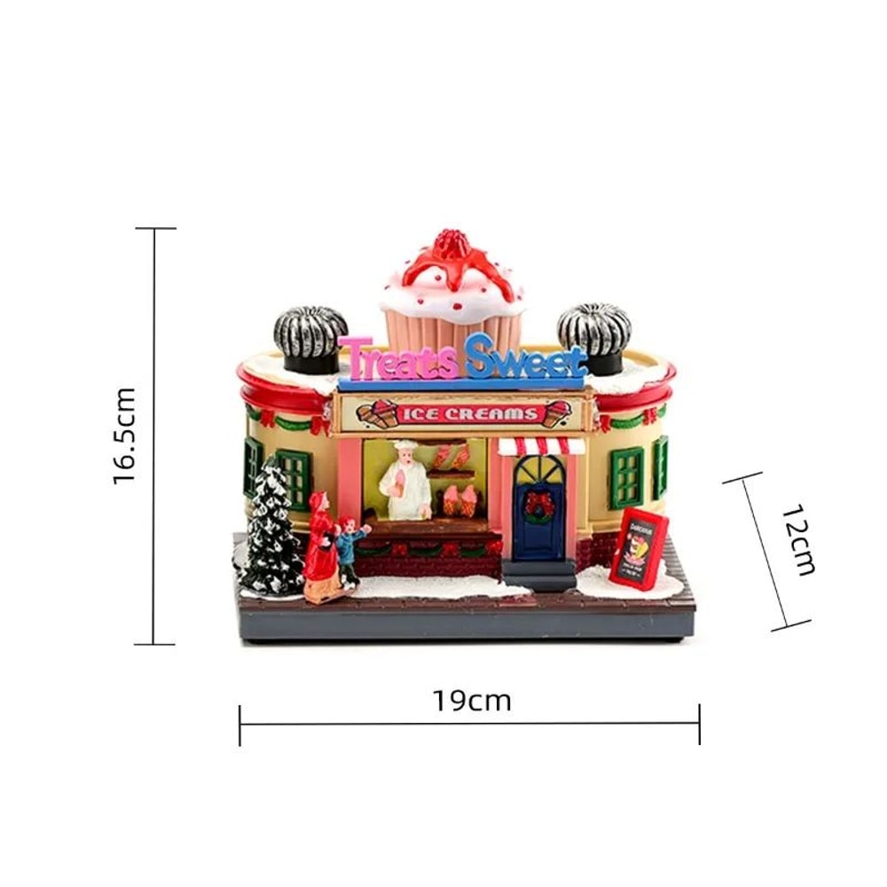 Rotating LED Christmas Music Box Glowing Holiday Ornament Decorative Gift 4