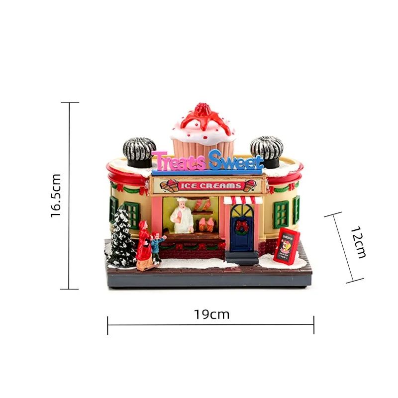 Rotating LED Christmas Music Box Glowing Holiday Ornament Decorative Gift 4