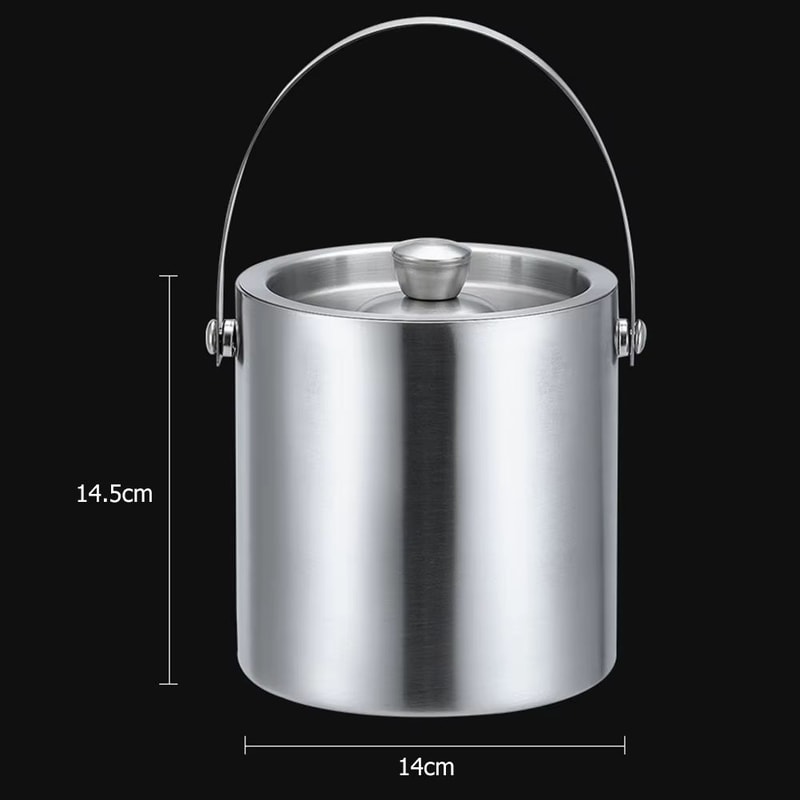Double Wall Stainless Steel Ice Bucket Insulated Wine And Beer Chiller For Home Bar 2