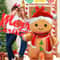 Standing Gingerbread Man Foil Balloon Christmas Party Decoration Air Fill Holiday Balloon 2