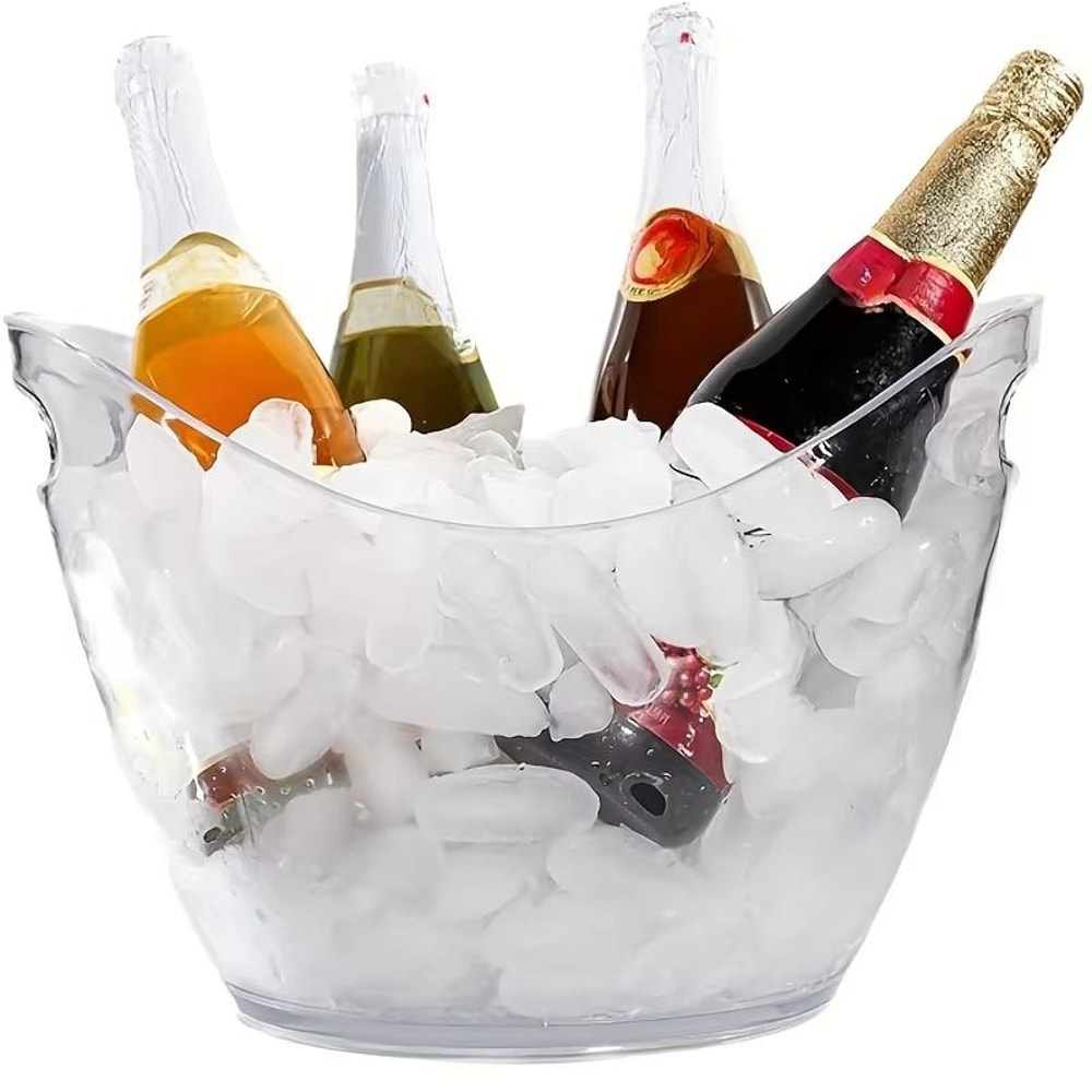 Elegant Transparent Acrylic Ice Bucket Wine And Beverage Cooler For Parties 0