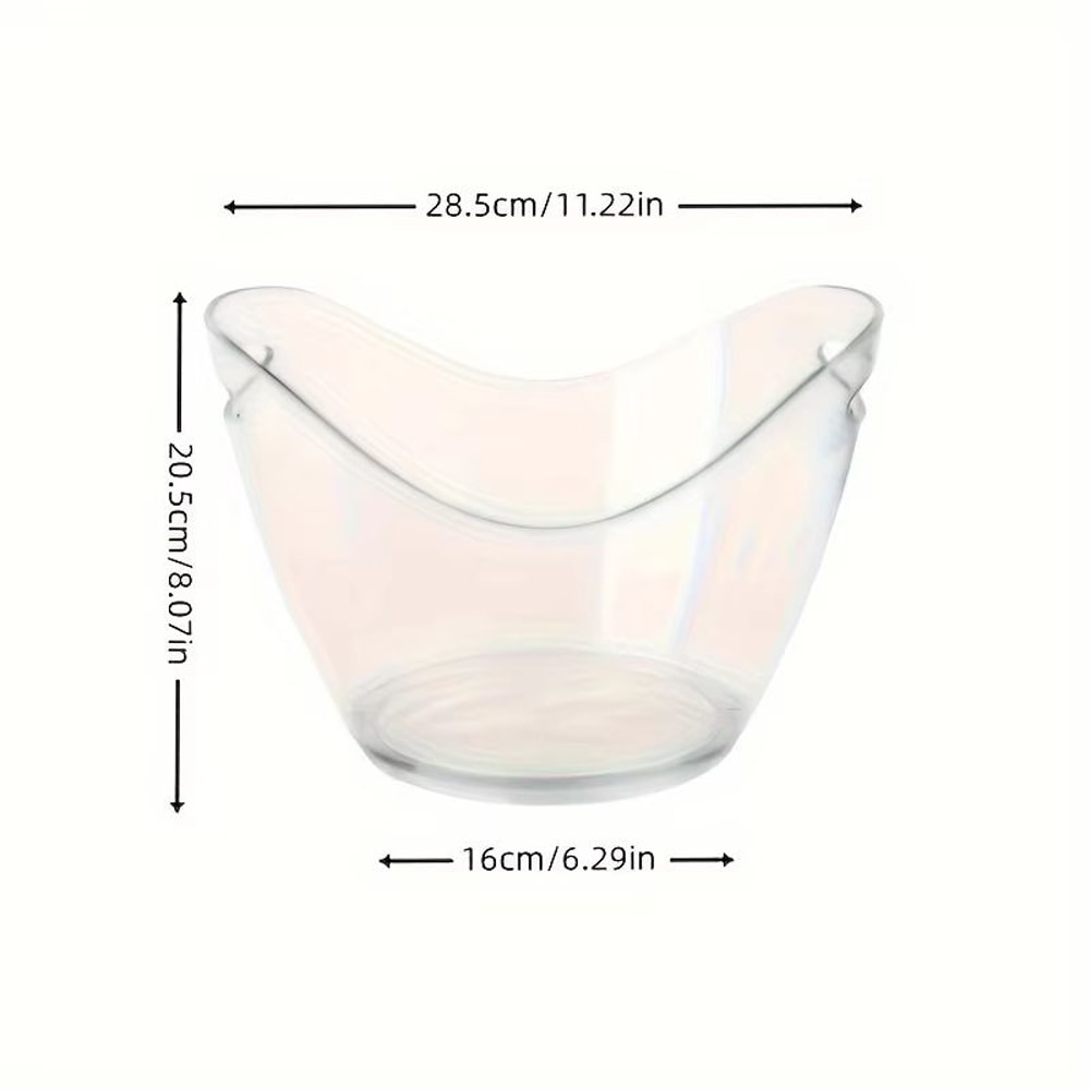 Elegant Transparent Acrylic Ice Bucket Wine And Beverage Cooler For Parties 2