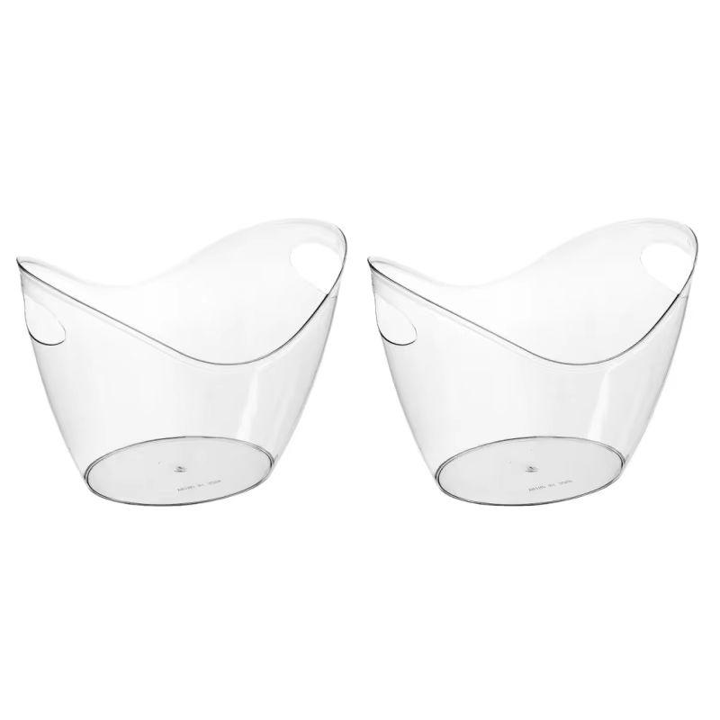 Elegant Transparent Acrylic Ice Bucket Wine And Beverage Cooler For Parties 7