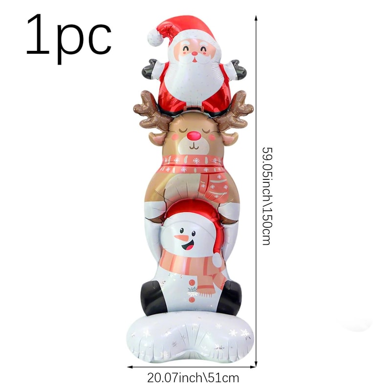 Standing Merry Christmas Stacker Balloon Holiday Party Decoration 1