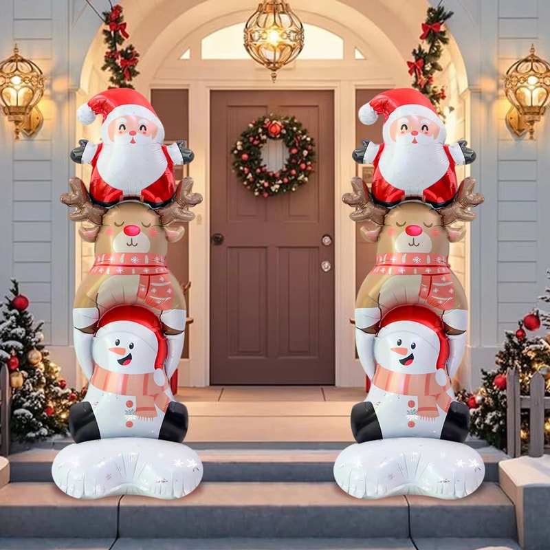 Standing Merry Christmas Stacker Balloon Holiday Party Decoration 3