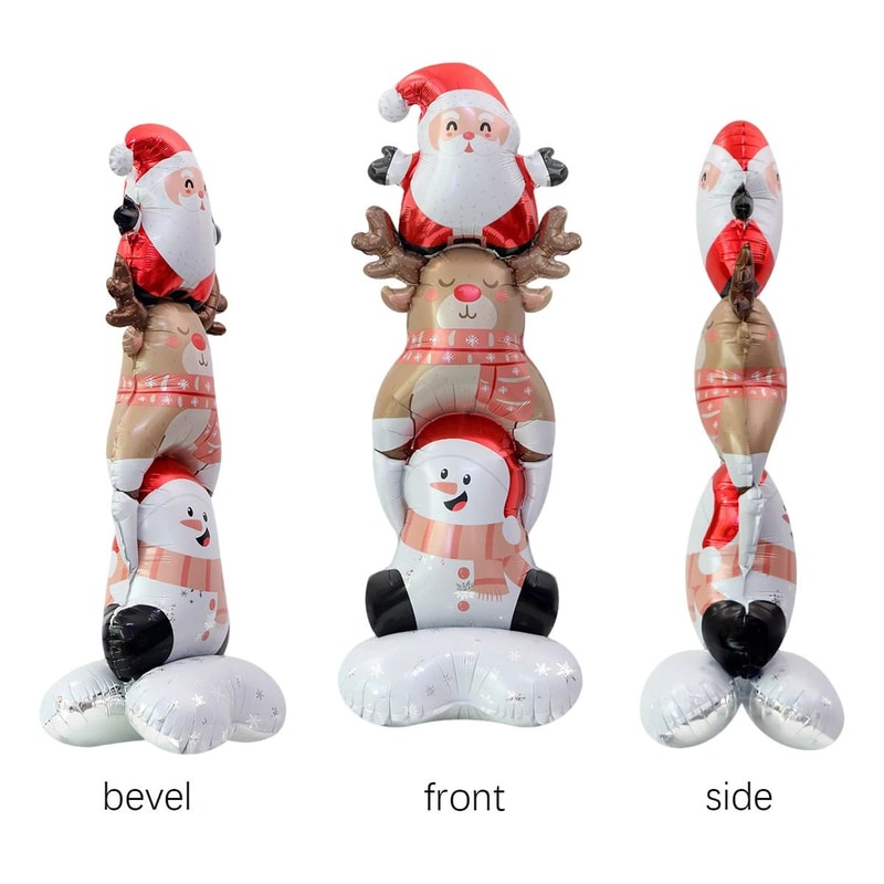 Standing Merry Christmas Stacker Balloon Holiday Party Decoration 4