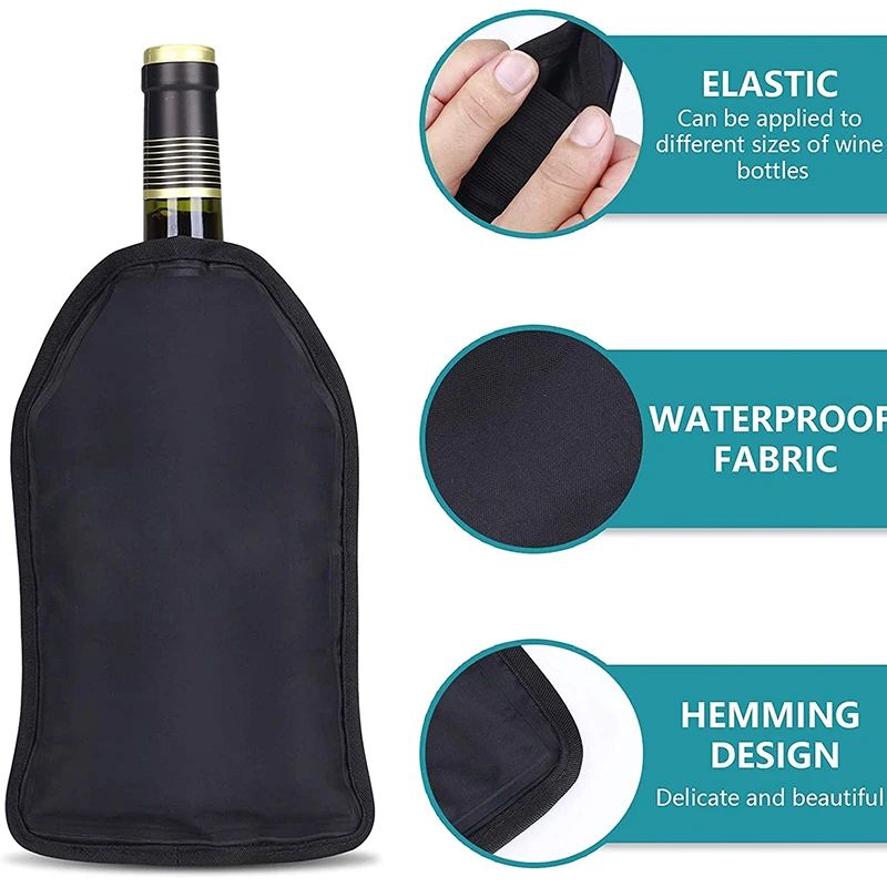 Portable Wine Cooling Sleeve Ice Bag Reusable Beverage Cooler For Picnic And Travel 1
