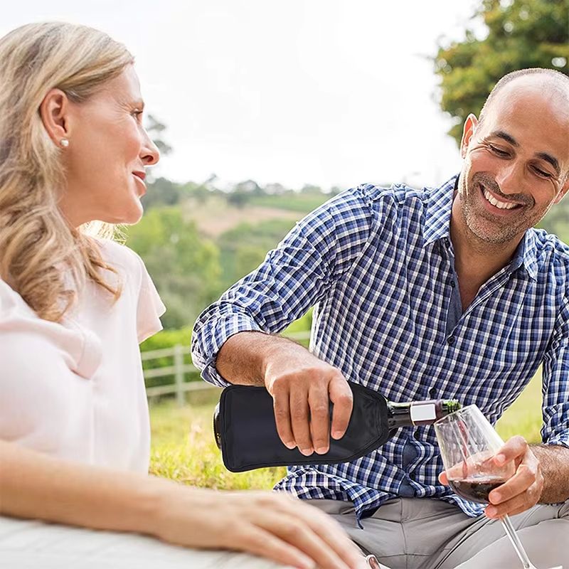 Portable Wine Cooling Sleeve Ice Bag Reusable Beverage Cooler For Picnic And Travel 4