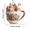 Acrylic Coffee Cup Christmas Ornament 2D Snow House Keychain Pendant Tree Decoration 7
