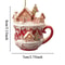 Acrylic Coffee Cup Christmas Ornament 2D Snow House Keychain Pendant Tree Decoration 8
