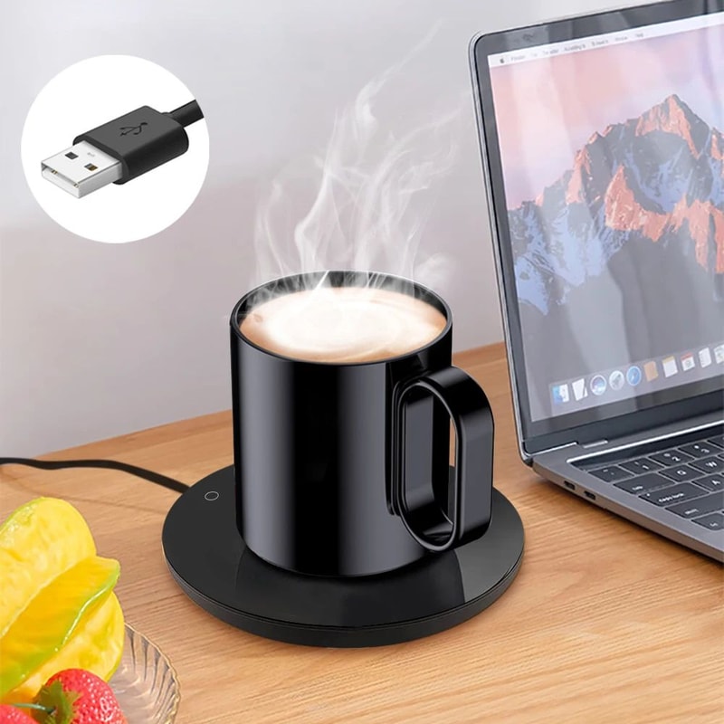 USB Mug Warmer Thermostatic Heating Coaster Coffee Cup Heater For Desk 0
