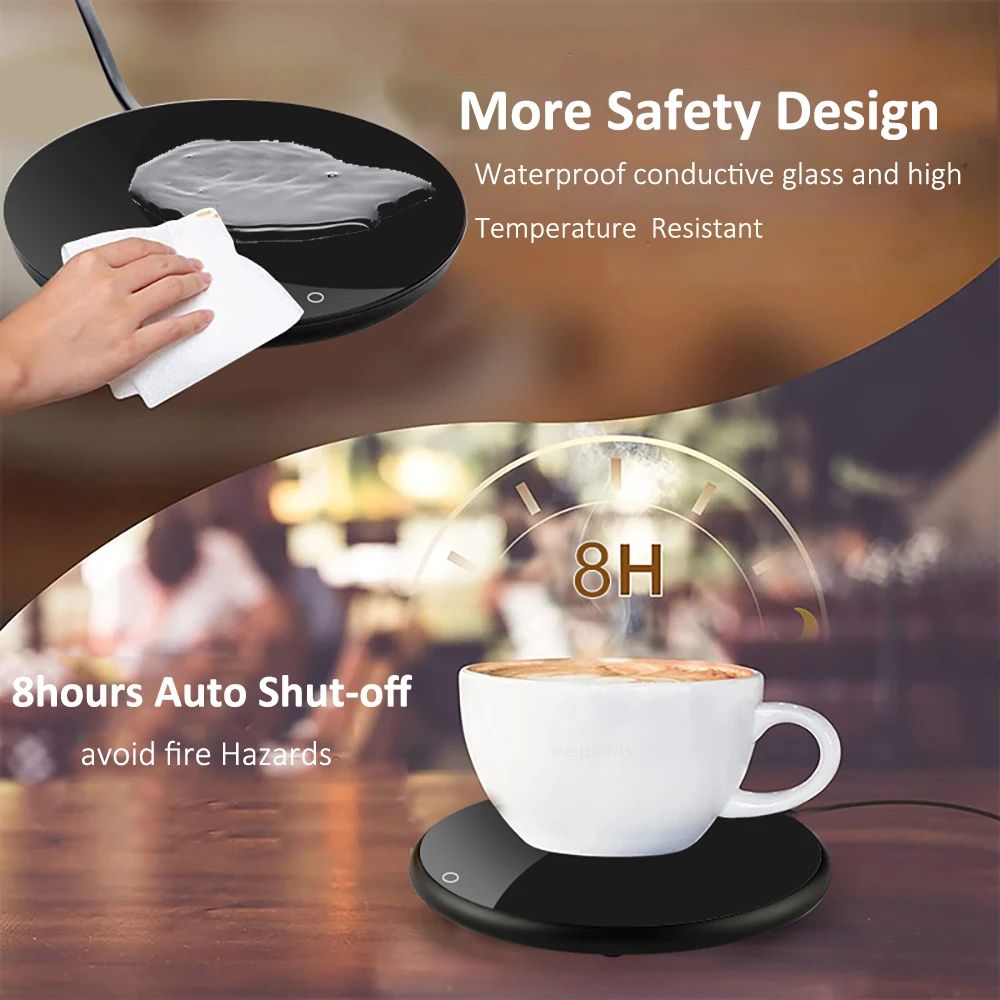 USB Mug Warmer Thermostatic Heating Coaster Coffee Cup Heater For Desk 5