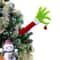 Funny Elf Tree Hugger Decoration Green Fur Monster Arm Doll Christmas Tree Ornament 4
