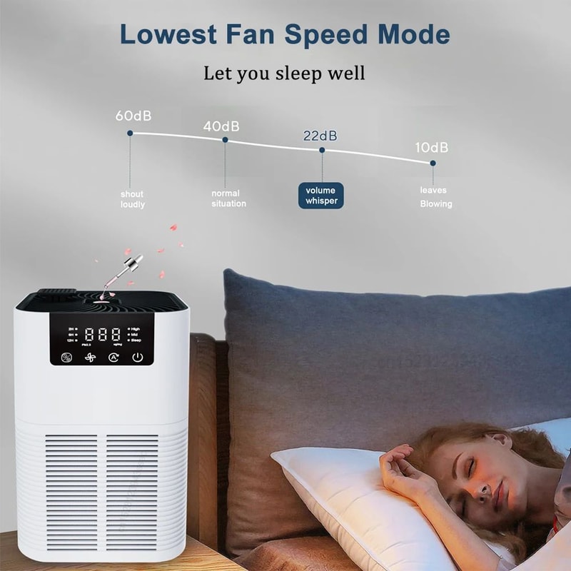 Negative Ion Air Purifier With HEPA Filter And Aromatherapy Smoke Odor Cleaner 4