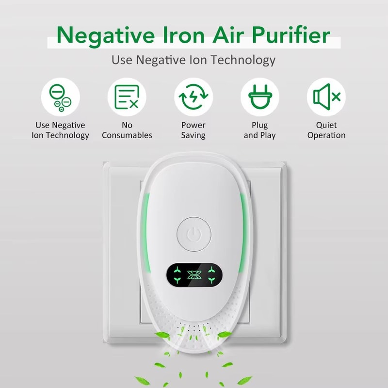 PlugIn Mini Air Purifier Negative Ion Generator Smoke Odor Remover For Home 1