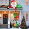 96in Climbing Santa Christmas Inflatable With Reindeer Snowman LED Outdoor Holiday Decoration 4