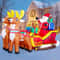 8268in Christmas Inflatable Santa Sleigh With Reindeer LED Outdoor Holiday Decoration 3