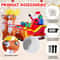 8268in Christmas Inflatable Santa Sleigh With Reindeer LED Outdoor Holiday Decoration 4