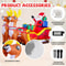8268in Christmas Inflatable Santa Sleigh With Reindeer LED Outdoor Holiday Decoration 4